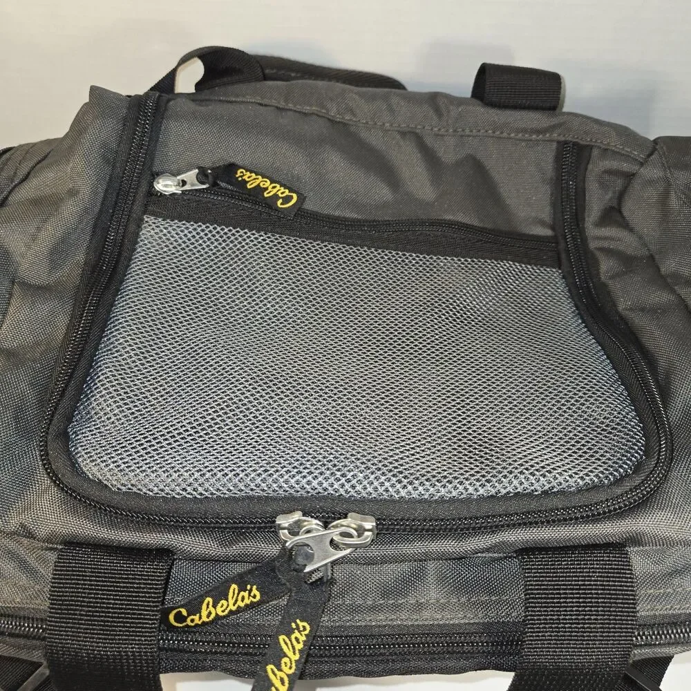 Cabela's Club Catch All Gear Bag, Gray And Black Many Pockets Shoulder Strap